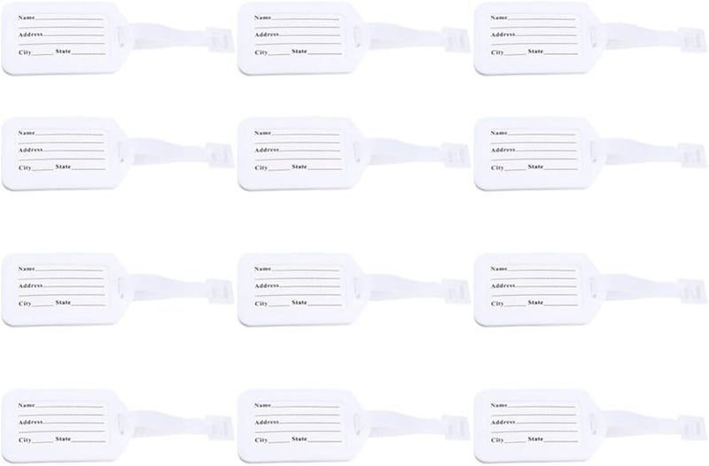 فوساريا 30 قطعة بطاقات أمتعة خفيفة الوزن ملصقات أسماء للحقائب والسفر والأمتعة - Image 3